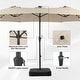 preview thumbnail 51 of 62, 15ft Patio Umbrella Outdoor Market Umbrella with Base and LED Lights
