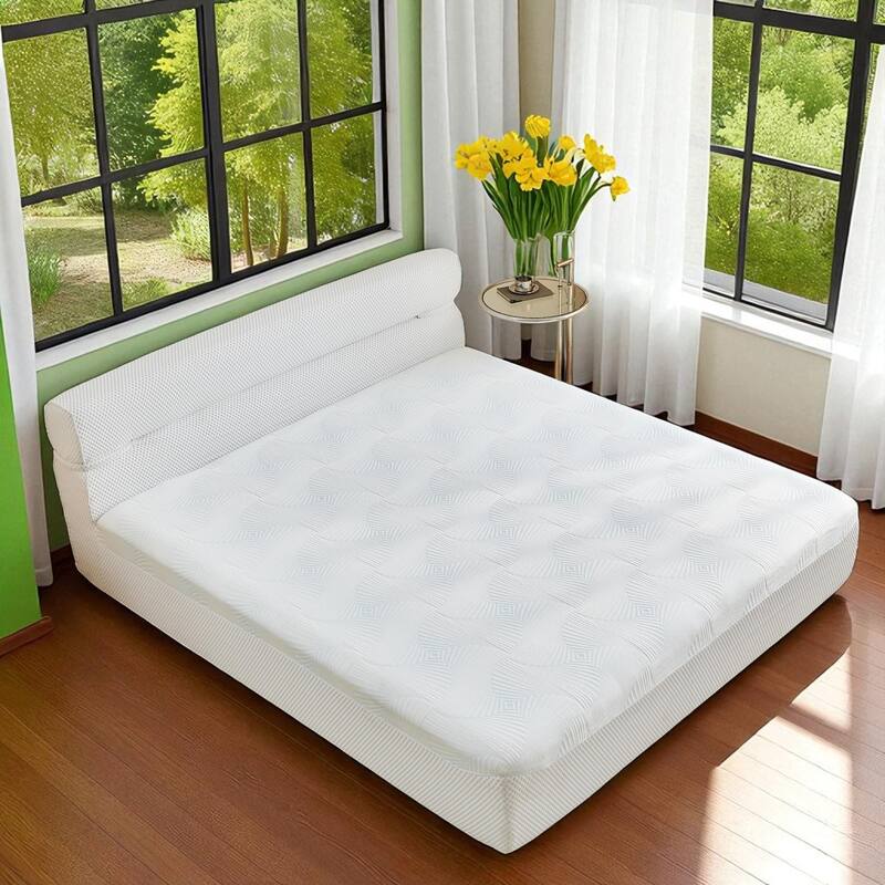 Compressed Integrated Bed in a Box, All-in-One Frame & Mattress, Cooling Hybrid, No-Assembly, Full/Queen/King - White - Queen