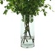 preview thumbnail 4 of 3, Organic Modern Nandina Arranged in Glass Vase - Green