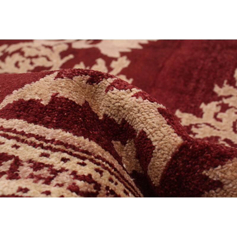ECARPETGALLERY Hand-knotted Peshawar Oushak Red Wool Rug - 8'0 x 10'3