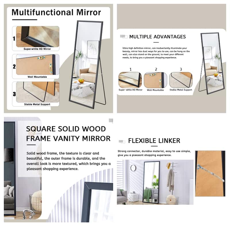 71" Wood Frame Full Length Mirror,Dressing Mirror