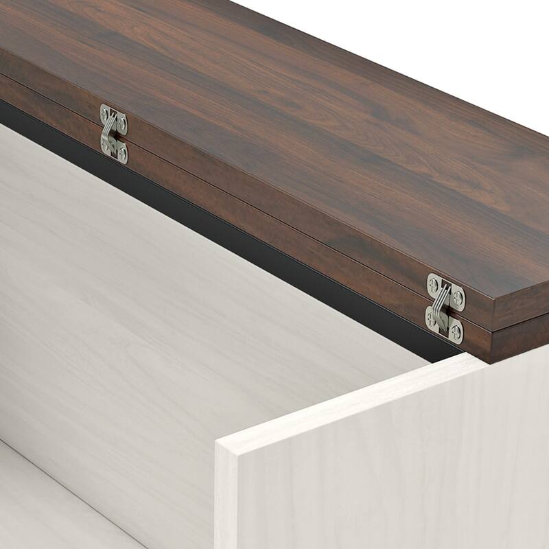 Moasis Farmhouse Full Size Murphy Bed Cabinet with Charging Station, Large Storage Drawer