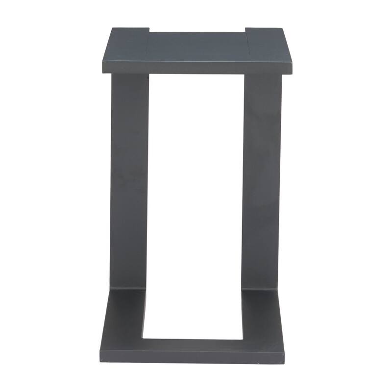 18" Black Aluminum Outdoor Side Table