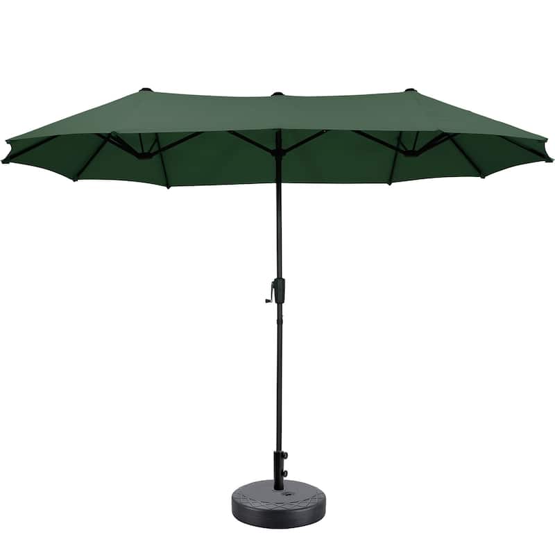 Autlaycil 13 ft Patio Umbrella with Crank Outdoor Umbrella with Base