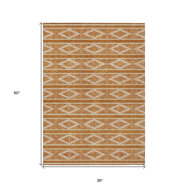 HomeRoots Geometric Transitional Rectangle Outdoor Rug