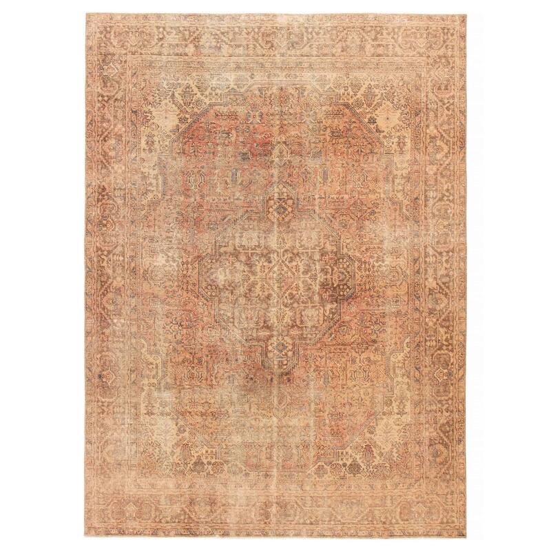 ECARPETGALLERY Hand-knotted Antalya Vintage Copper Wool Rug - 9'5 x 12'6 - Copper - 9'5 x 12'6