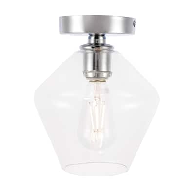 Elegant Lighting Gene Single Light 8" Wide Semi-Flush Ceiling Fixture