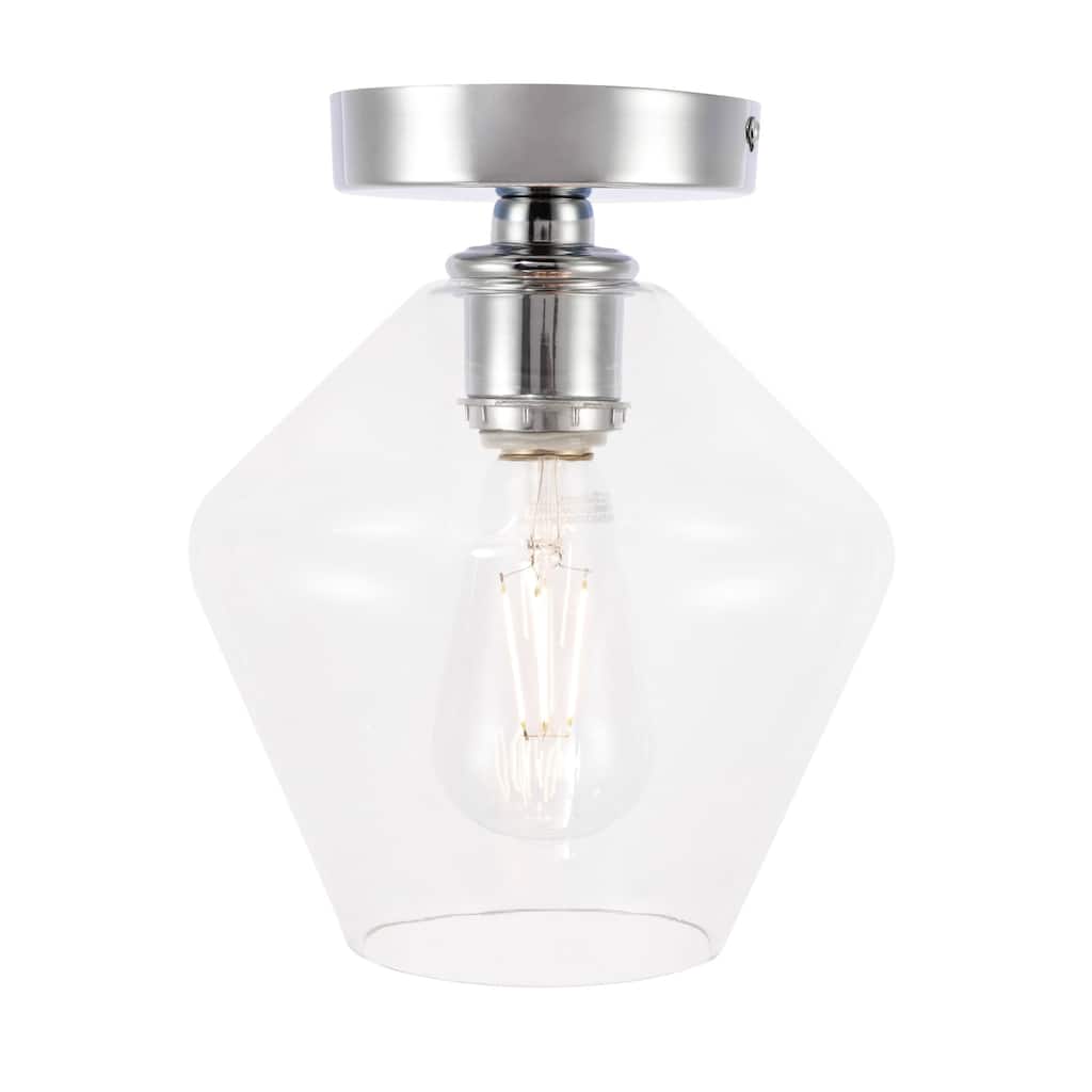 Elegant Lighting Gene Single Light 8" Wide Semi-Flush Ceiling Fixture
