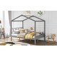 preview thumbnail 42 of 52, Wooden House Bed with Storage Space