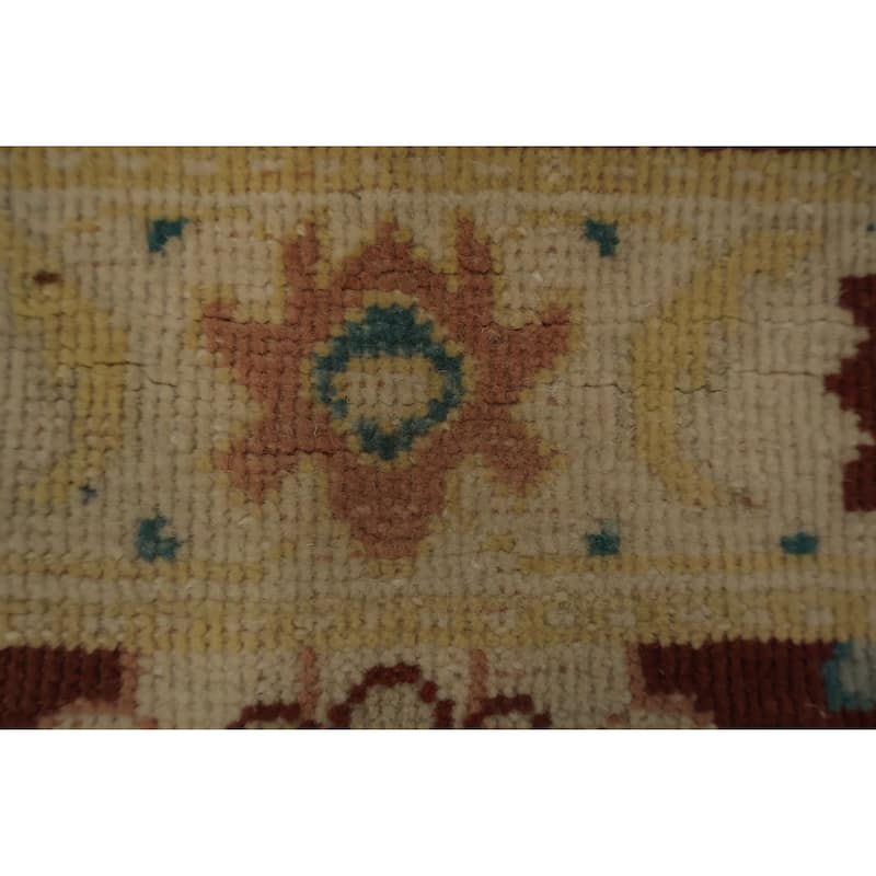 Hand Knotted Oriental 100% Wool Carpet Traditional All-Over Brown Ziegler Area Rug - 4' 0'' X 2' 0''