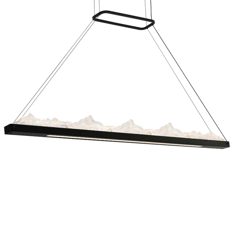 Himalayas Integrated LED Black Chandelier