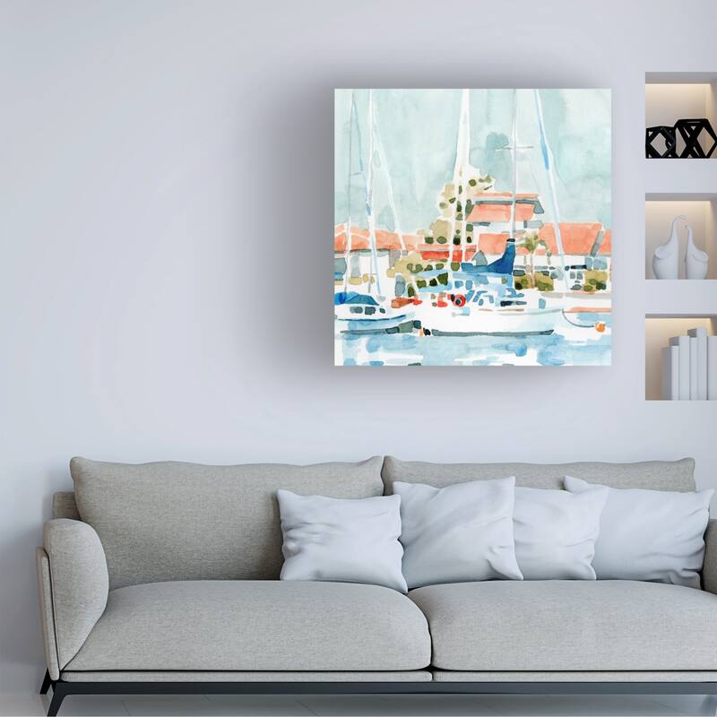 Emma Caroline 'Beach Town Summer I' Canvas Art