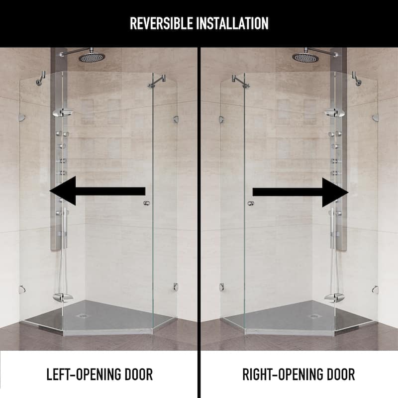 VIGO Verona Frameless Hinged Neo-Angle Shower Enclosure