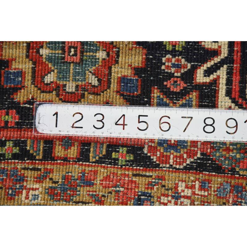 Hand Knotted Oriental 100% Wool Carpet Traditional Medallion Oranges & Rust Heriz (serapi) Area Rug - 14' 5'' X 11' 2''