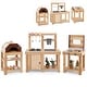 preview thumbnail 3 of 7, 3-Piece Outdoor Kitchen Set Mud Kitchen with Separate BBQ Grill and Pizza Oven-Natural - Multi