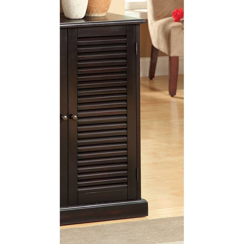 Shoe Cabinet with 2 Louver Design Doors, ,Freestanding Shoe Storage Organizer, Wood Shoe Rack with Adjustable Shelves