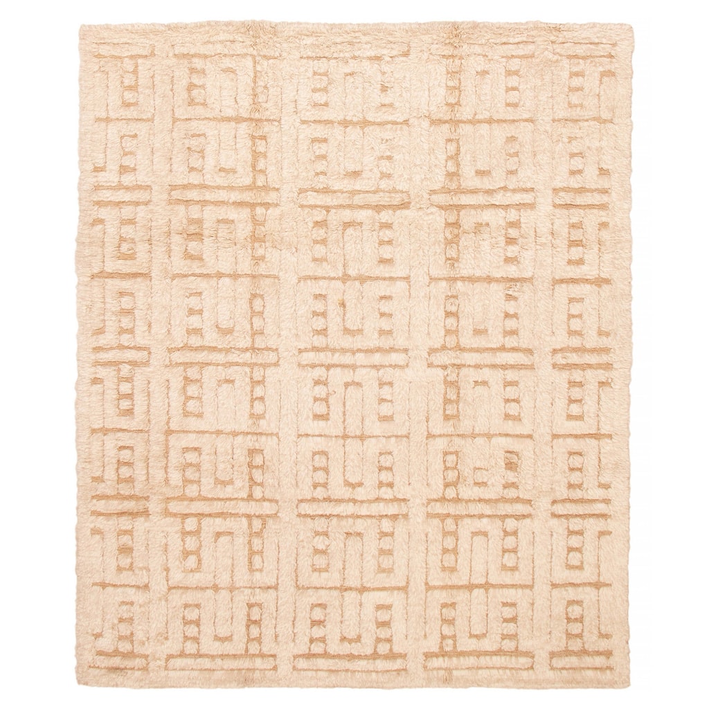 ECARPETGALLERY Hand-knotted Tangier Ivory Wool Rug - 8'2 x 9'11