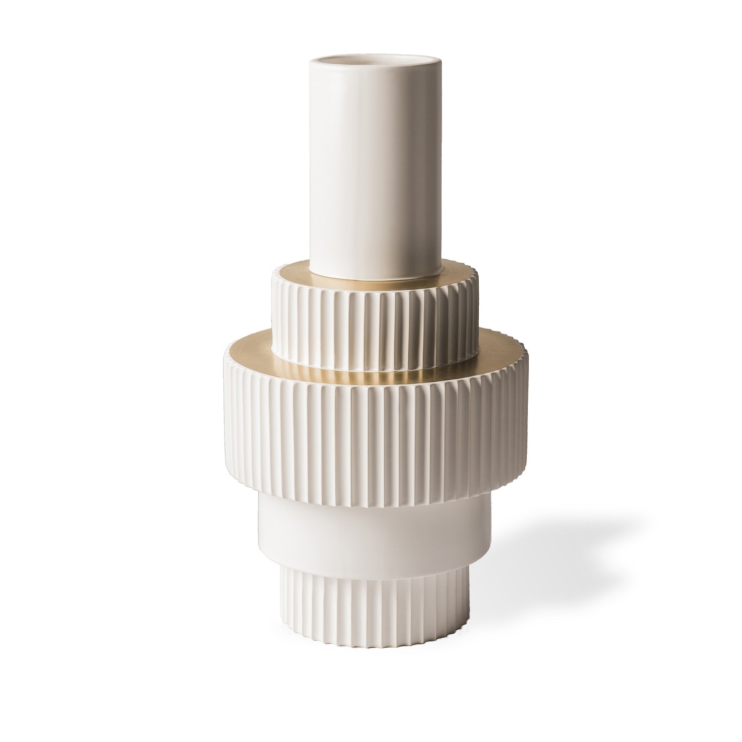 Vase Gear White L