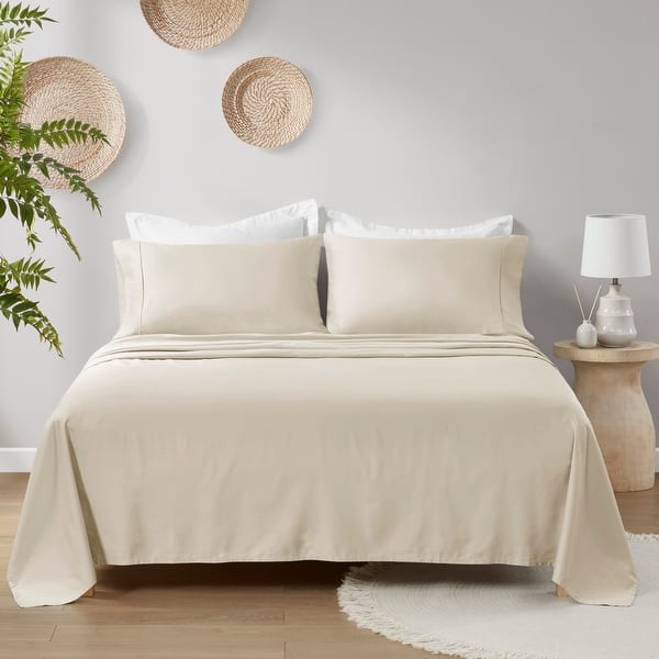 King - Taupe - Madison Park Cotton Deep Pocket Sheet Set