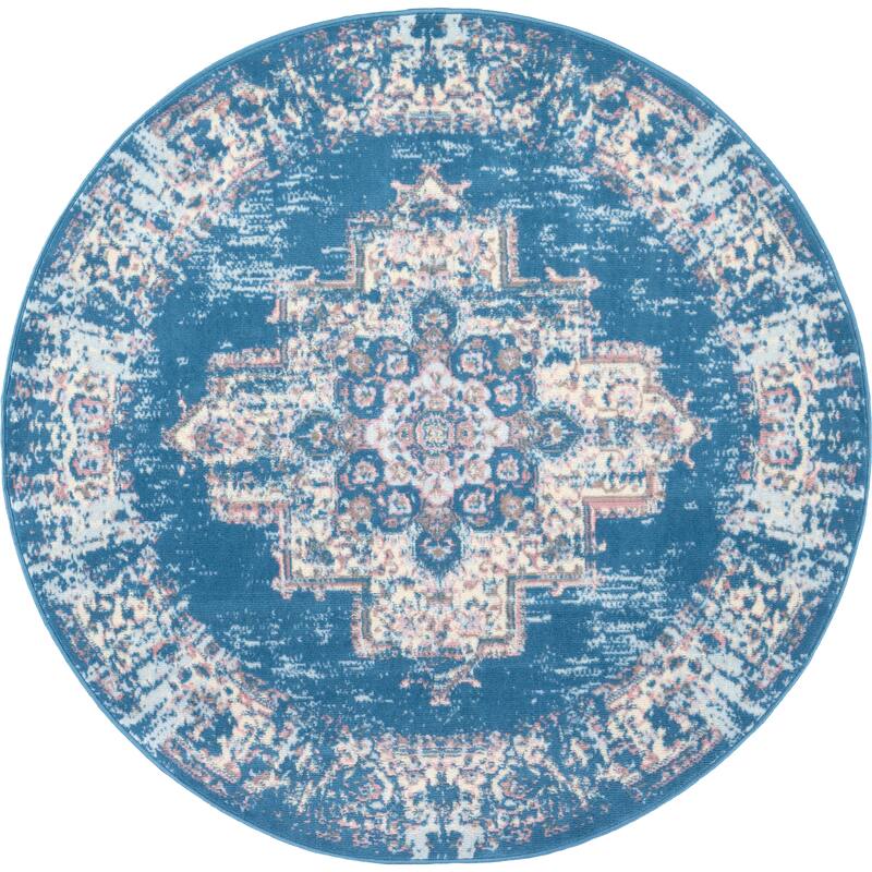 Nourison Grafix Distressed Vintage Medallion Area Rug