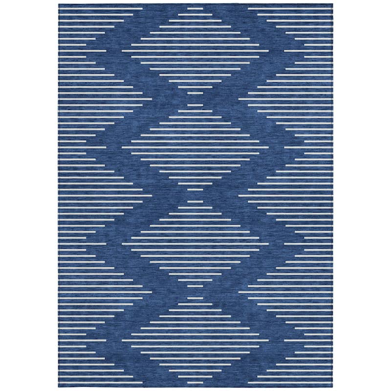 HomeRoots Geometric Transitional Rectangle Outdoor Rug