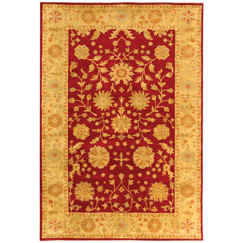 SAFAVIEH Handmade Heritage Layered Faux Bois Traditional Oriental Wool Rug