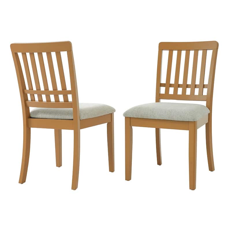 5-Piece Dining Set, Folding Wood Dining Table and 4 Upholstered Chairs