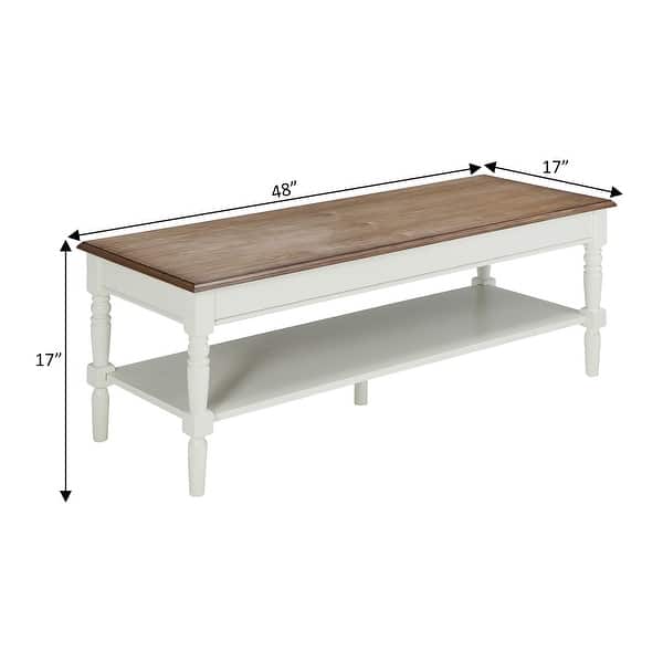 Convenience Concepts French Country Coffee Table with Shelf