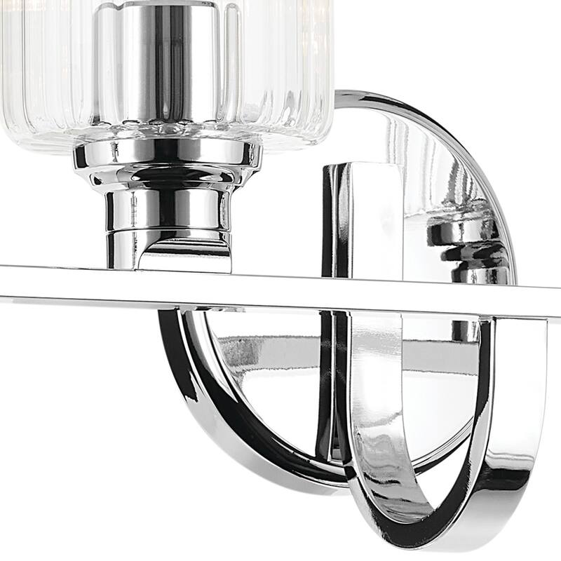 Kichler Lighting Gioe 32.25" 4-Light Vanity Light with Clear Fluted Glass in Chrome