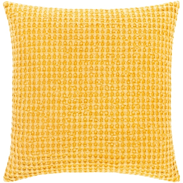 small yellow throw pillow