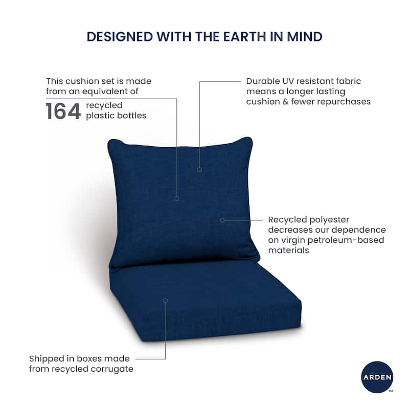 ARDEN 24-inch Outdoor Deep Seat Cushion Set