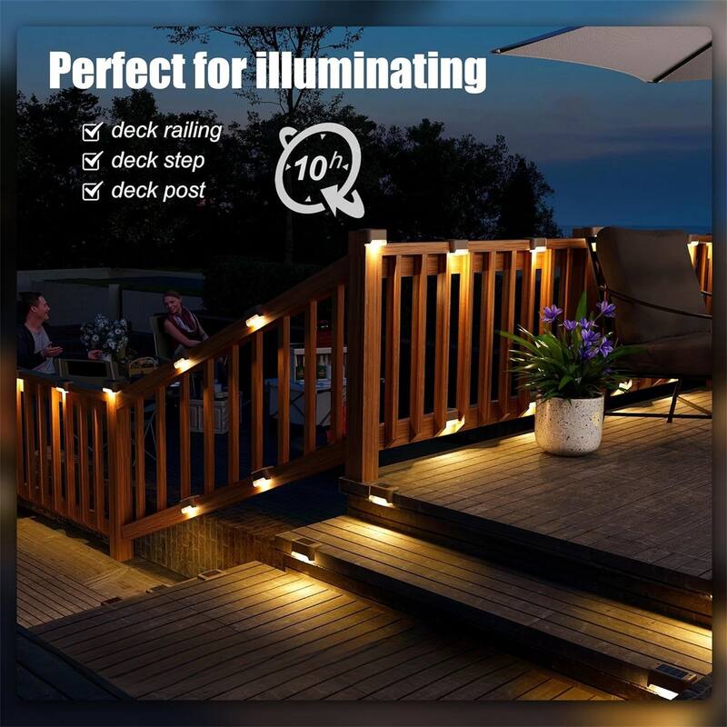 White light-32PCS Led Solar Deck Light