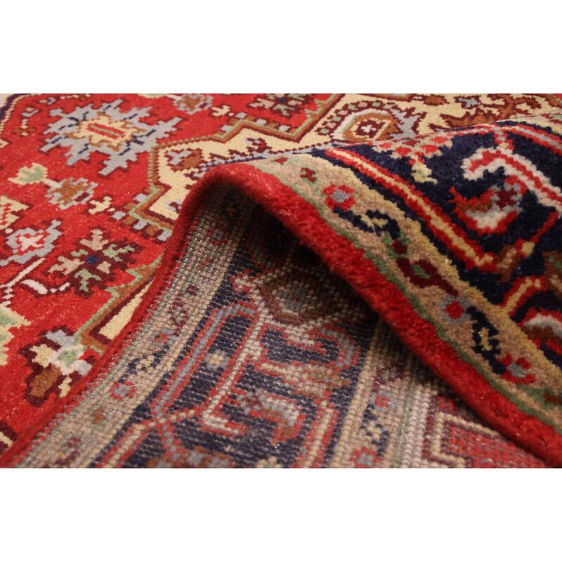 ECARPETGALLERY Hand-knotted Serapi Heritage Light Red Wool Rug - 4'0 x 5'11