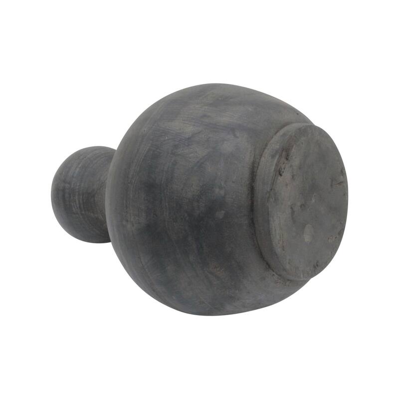 Artissance Pottery Gourd-Shaped Vase, 13 Inch Tall, Gray