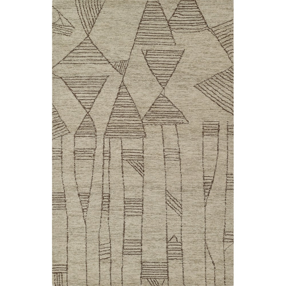 Momeni Teppe Hand Tufted Wool Geometric Area Rug