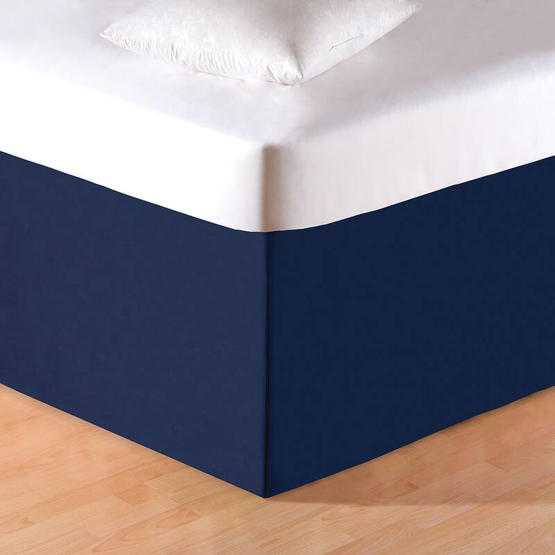 Solid Blue Bed Skirt - Queen