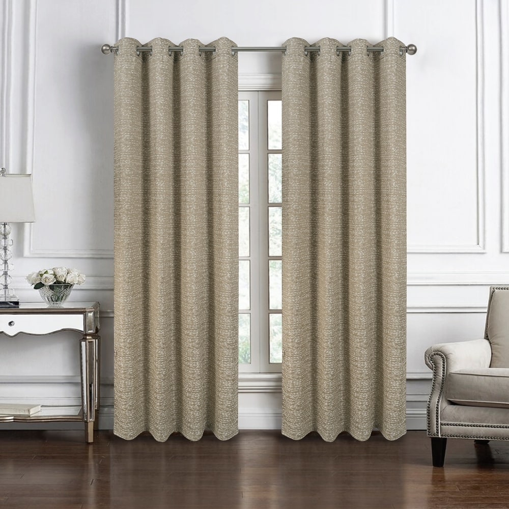 Roman Woven Textured Jacquard Window Curtain 90"