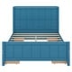 preview thumbnail 24 of 34, Grey Full Platform Bed with Drawers, Storage Shelves, Headboard & Footboard