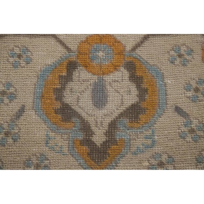 Hand Knotted Oriental 100% Wool Carpet Traditional Medallion Greys & Charcoal Tabriz Area Rug - 12' 8'' X 9' 6''