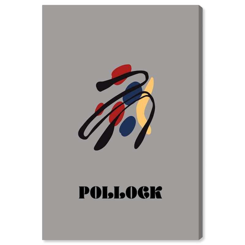 Wynwood Studio Canvas Typography and Quotes The Jackson Pollock Summary Gray and Modern & Contemporary Wall Art Canvas Print
