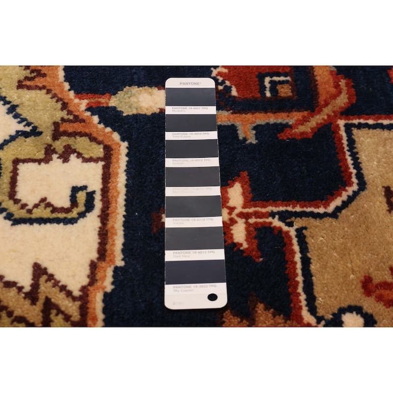 ECARPETGALLERY Hand-knotted Serapi Heritage Navy Wool Rug - 9'10 x 14'5