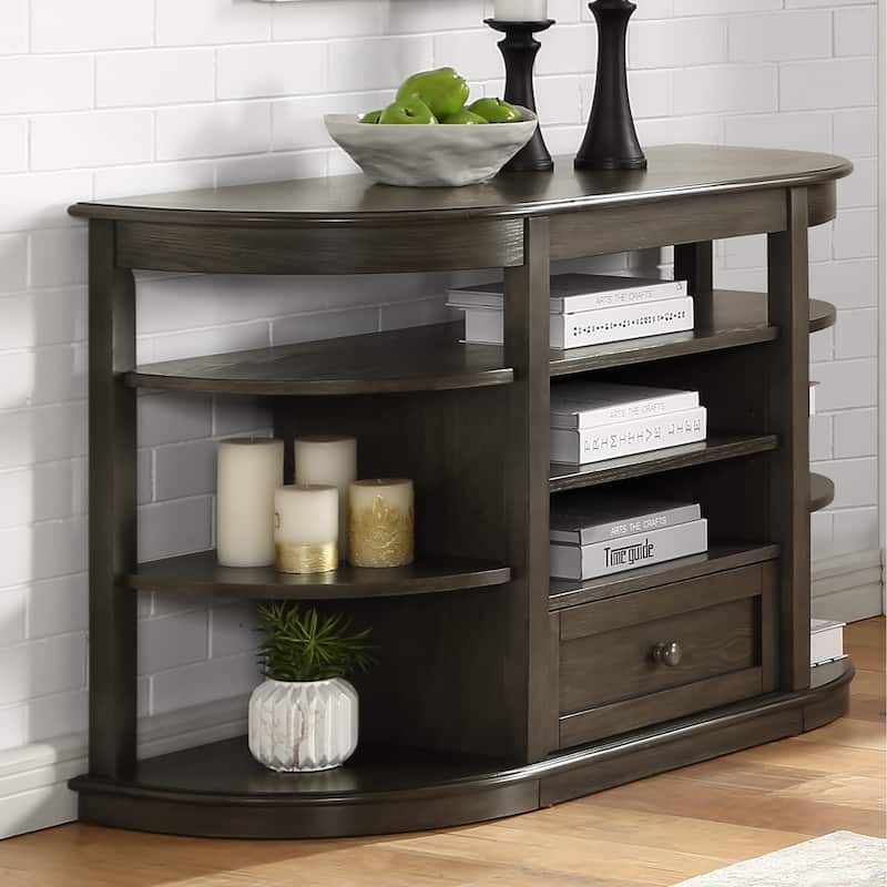 Marquess Transitional Grey 48-inch Rubberwood 7-Shelf Sofa Table by Furniture of America