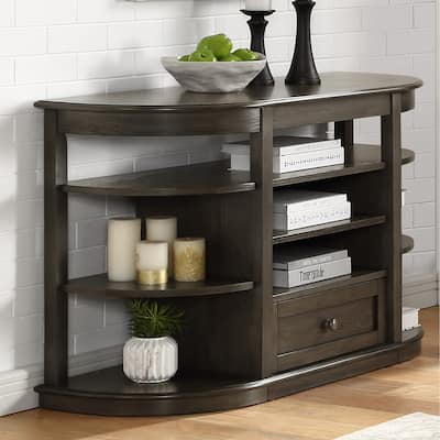 Marquess Transitional Grey 48-inch Rubberwood 7-Shelf Sofa Table by Furniture of America