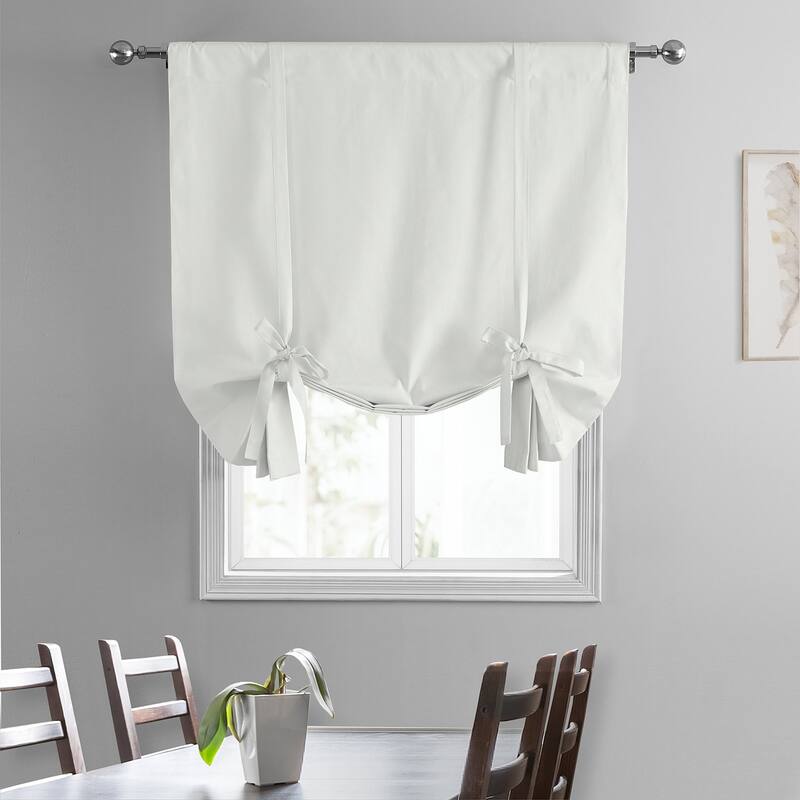 Exclusive Fabrics Dune Textured Solid Cotton Tie-Up Window Shade (1 Panel)