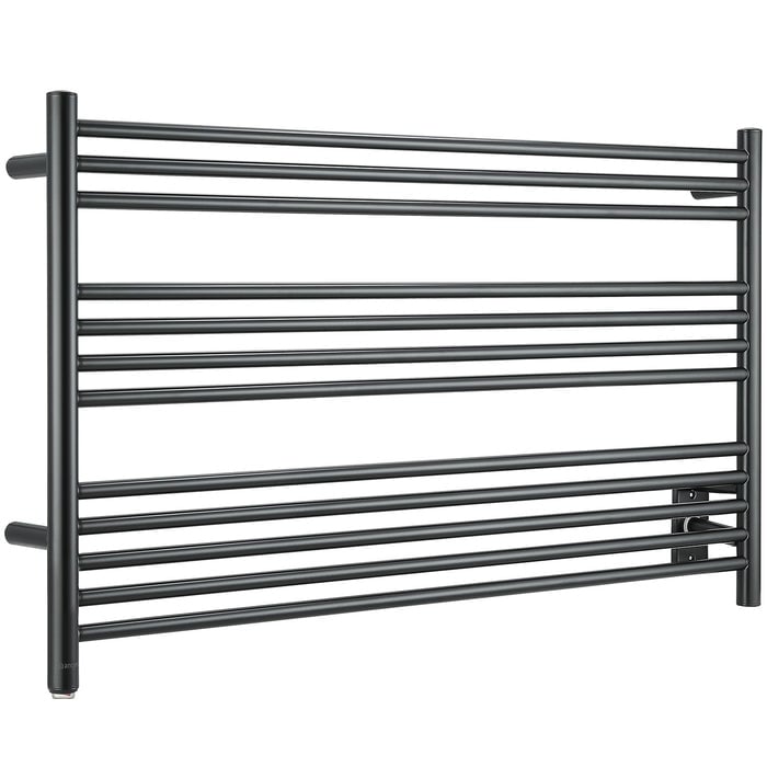 Amplia Dual 12-Bar Hardwired and Plug-in Towel Warmer in Matte Black - Bed  Bath u0026 Beyond - 35554573