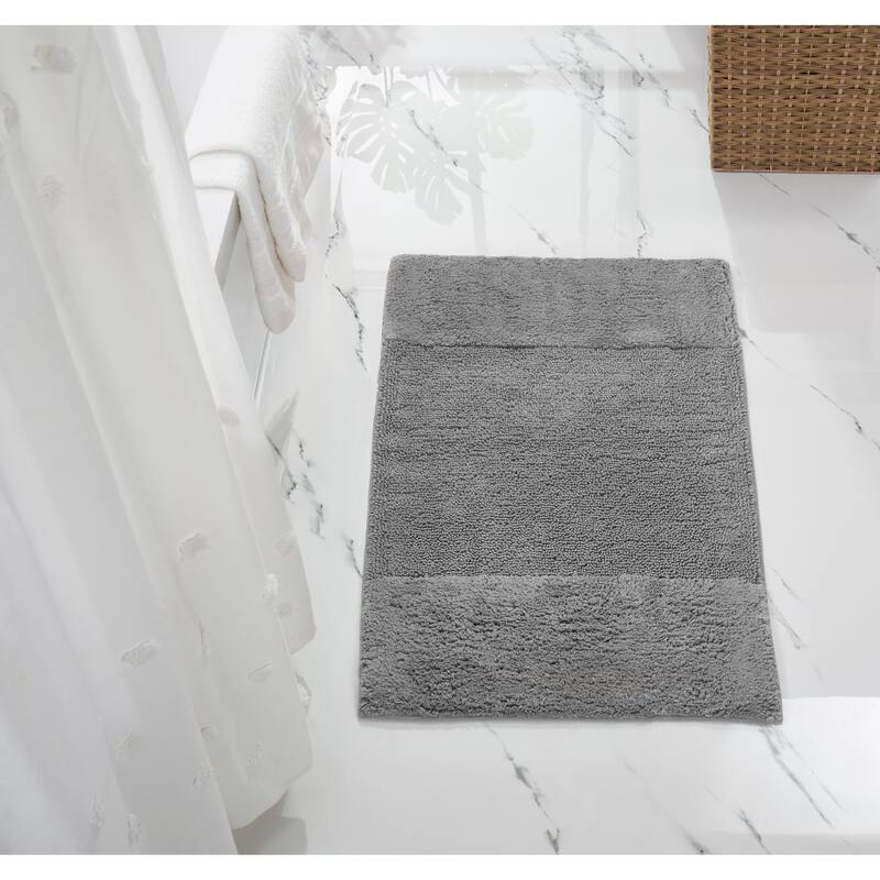 Better Trends Bath Rug 100% Cotton Water Absorbent Tufted Bathroom Rug Set for Shower, Sink Mats Machine Wash Granada Collection