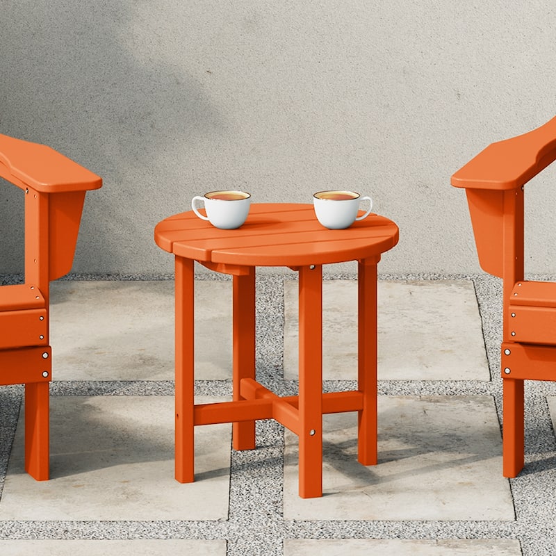 Polytrends Altura Eco-friendly All Weather Round 18" Side Table