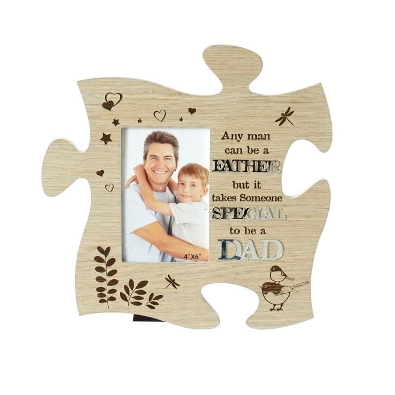Puzzle Piece With Text -Dad Photo Frame