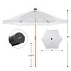 preview thumbnail 7 of 25, Ainfox 7FT Outdoor Patio Umbrella with Tilt Fringe Tassel Umbrella with LED Solar Lights
