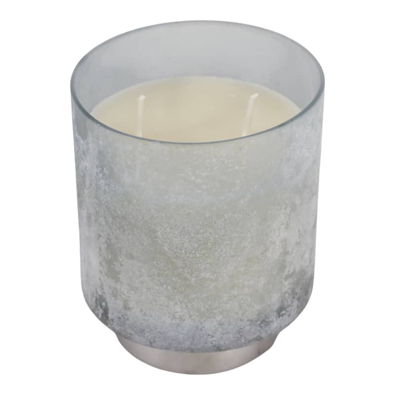 Modern Round Glass Candle on Base - 5" - 5.0"